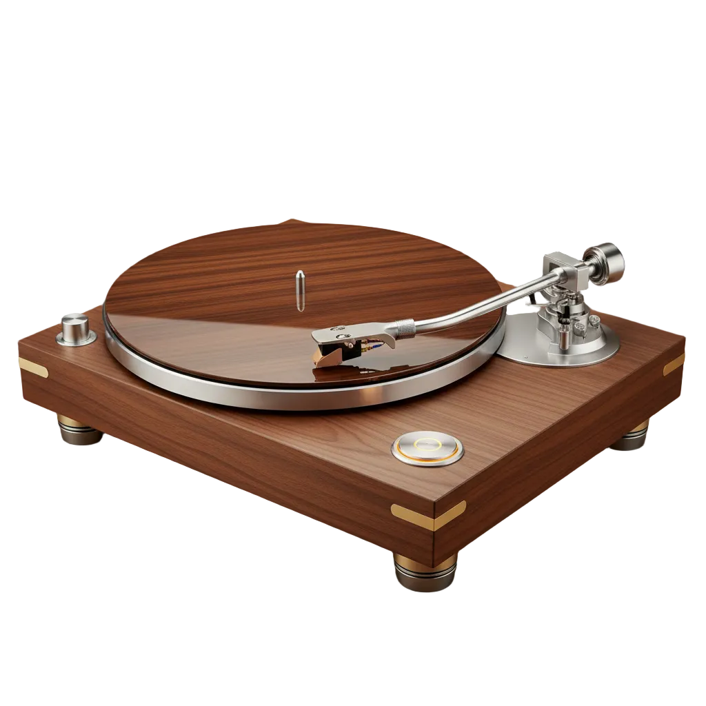 create another image from a different angle of the same turntable